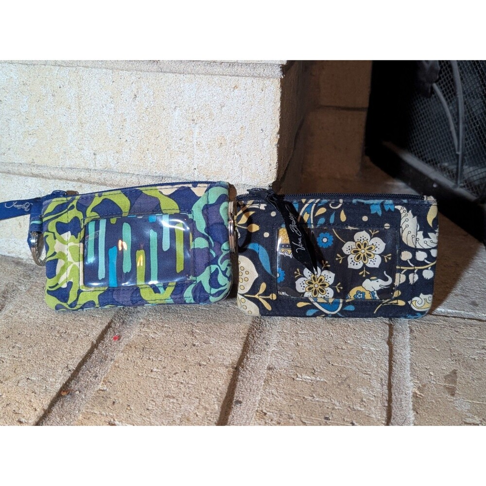 Vera Bradley Zip ID Case Coin Purse Keychain Set